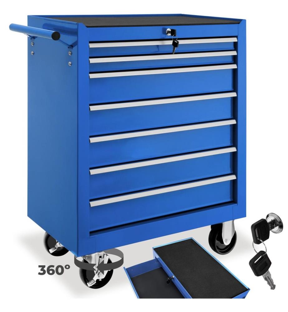 Werkzeugwagen mit 7 Schubladen - blau