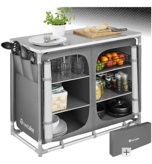 Cucina da campeggio 97x47,5x78 cm - grigio