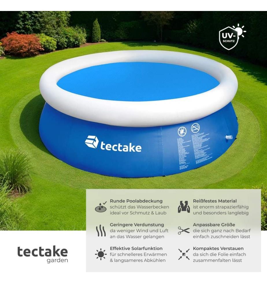 Poolabdeckung Solarfolie rund - Ø 488 cm