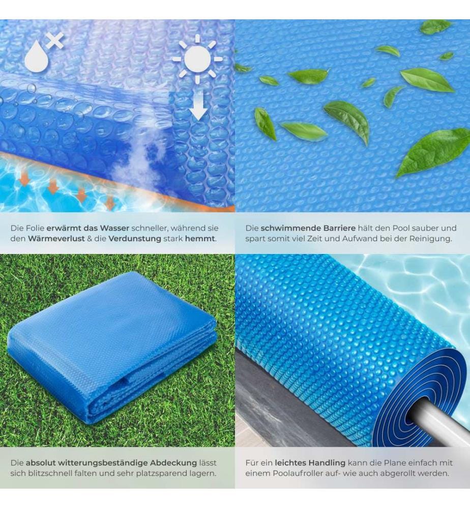 Poolabdeckung Solarfolie rund - Ø 488 cm
