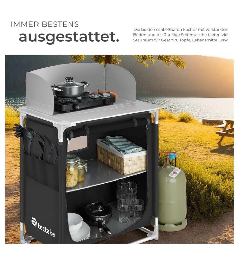 Cuisine de camping - noir