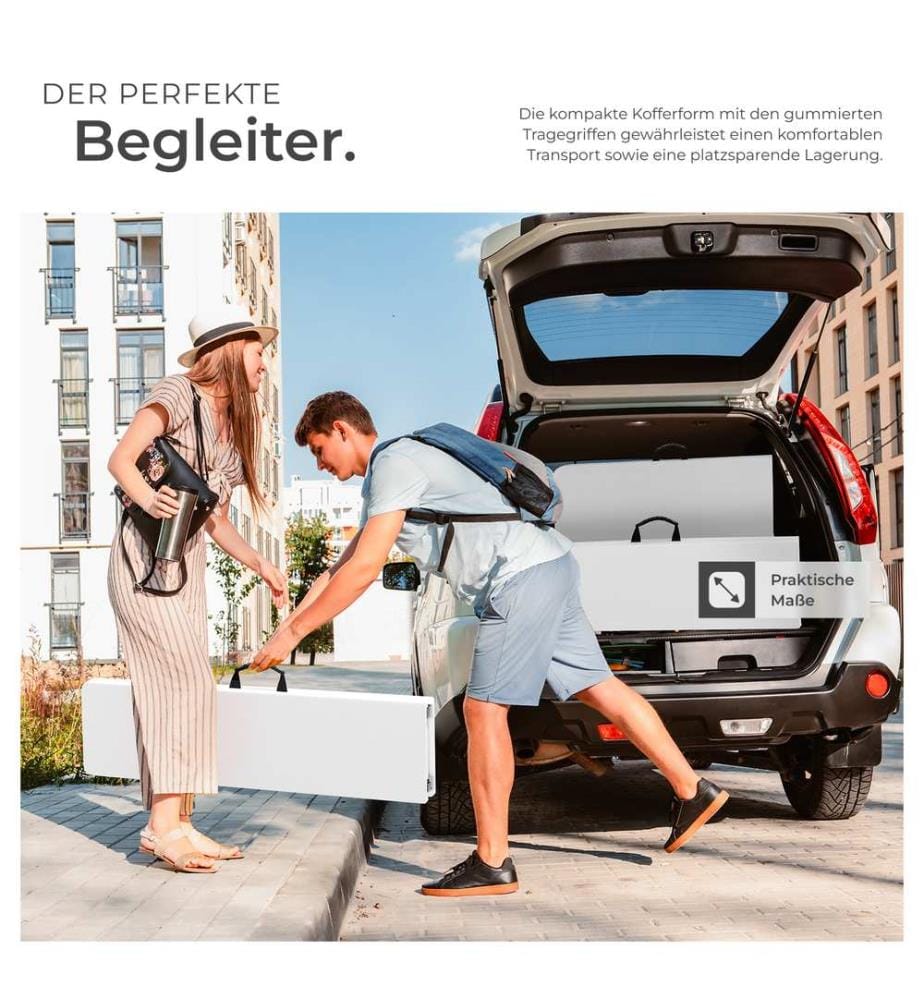 Ensemble de table de camping pliable - blanc