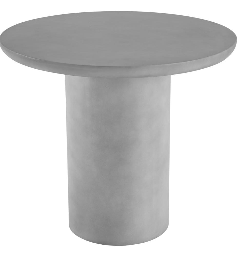 Tavolo da giardino rotondo Talmi,per interni ed esterni,86,5x75,5 cm - grigio calcestruzzo