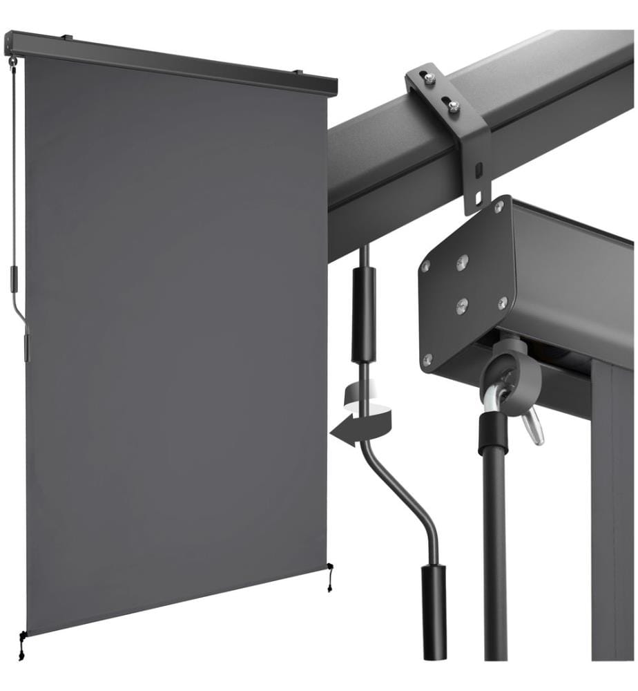 Tenda verticale Eloise con 2 supporti a parete - 120 x 250 cm, grigio scuro