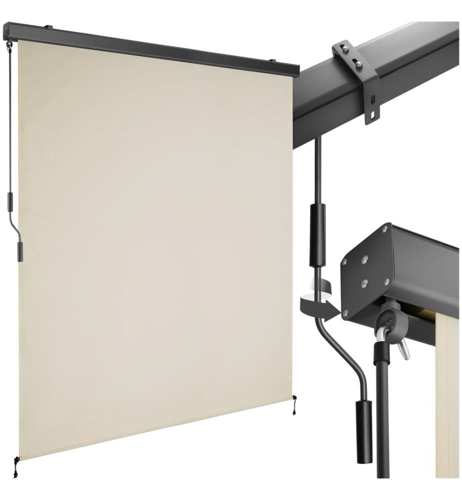 Tenda verticale Eloise con 2 supporti a parete - 160 x 250 cm, beige