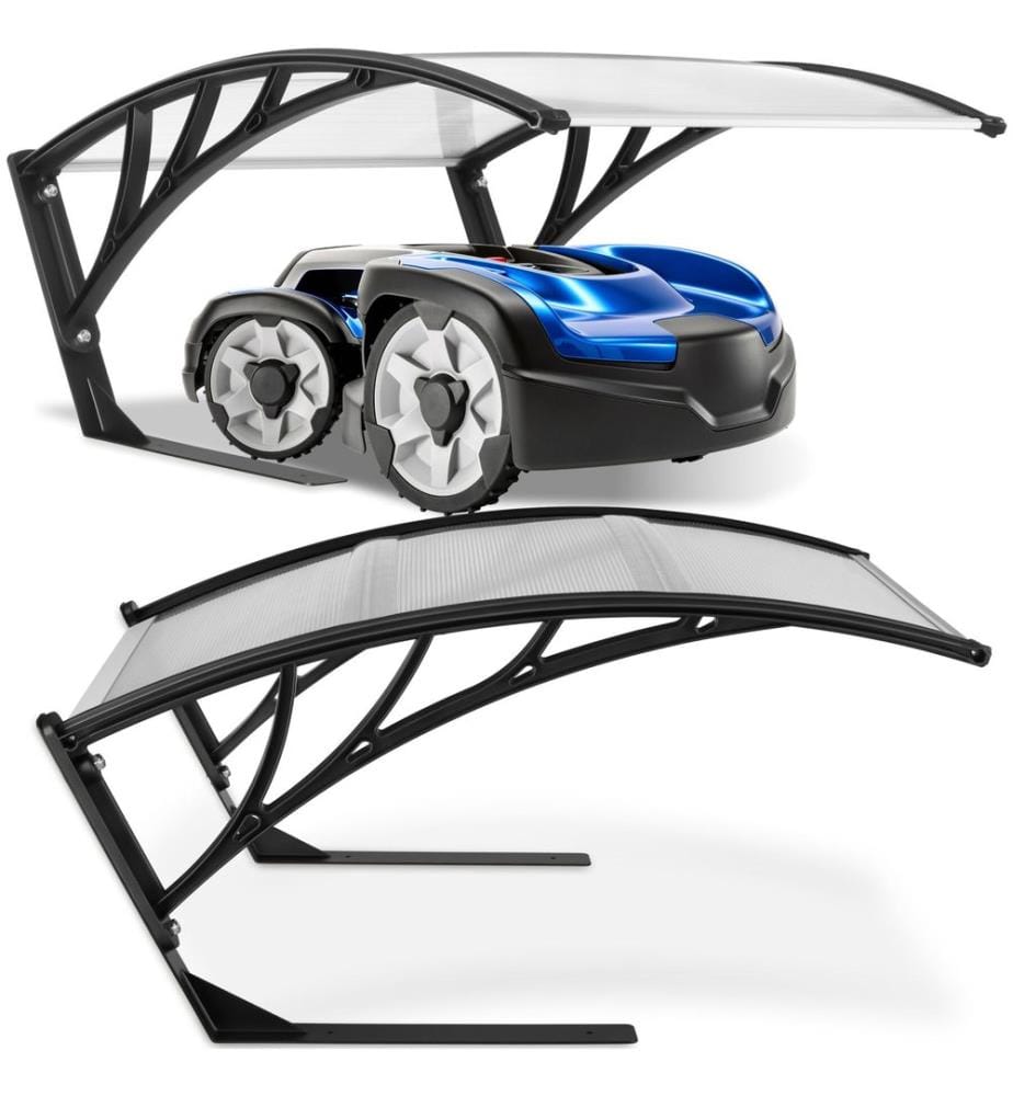 Garage per robot tosaerba Domus, resistente alle intemperie, 81 x 100 x 48 cm - trasparente