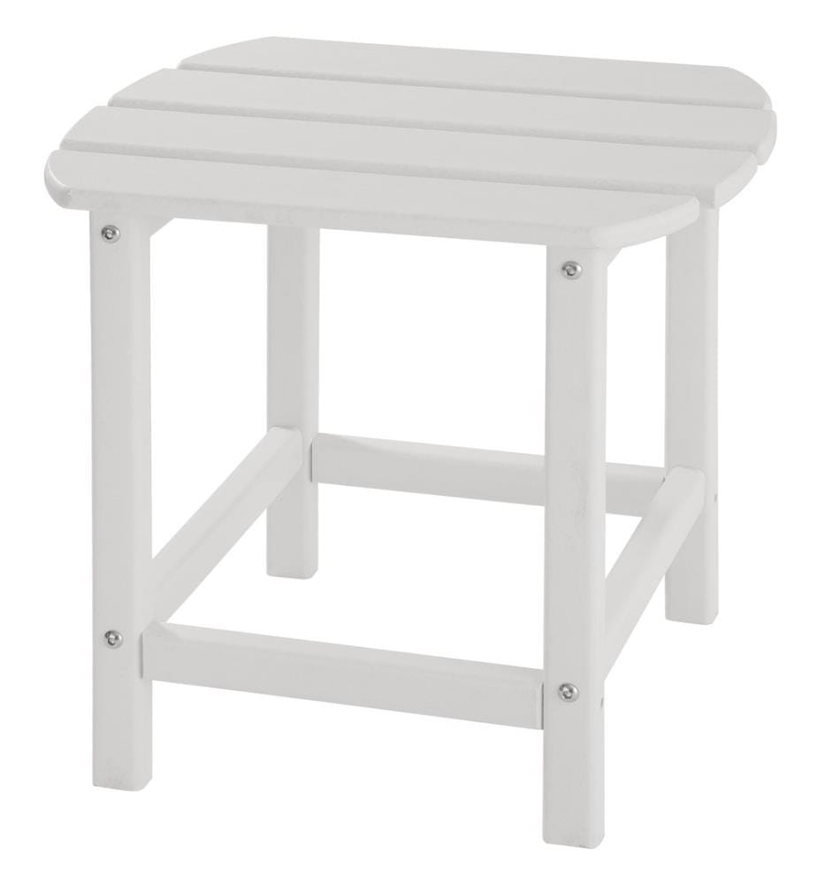 Lot de 2 chaises de jardin avec 2 repose-pieds et table - blancblanc