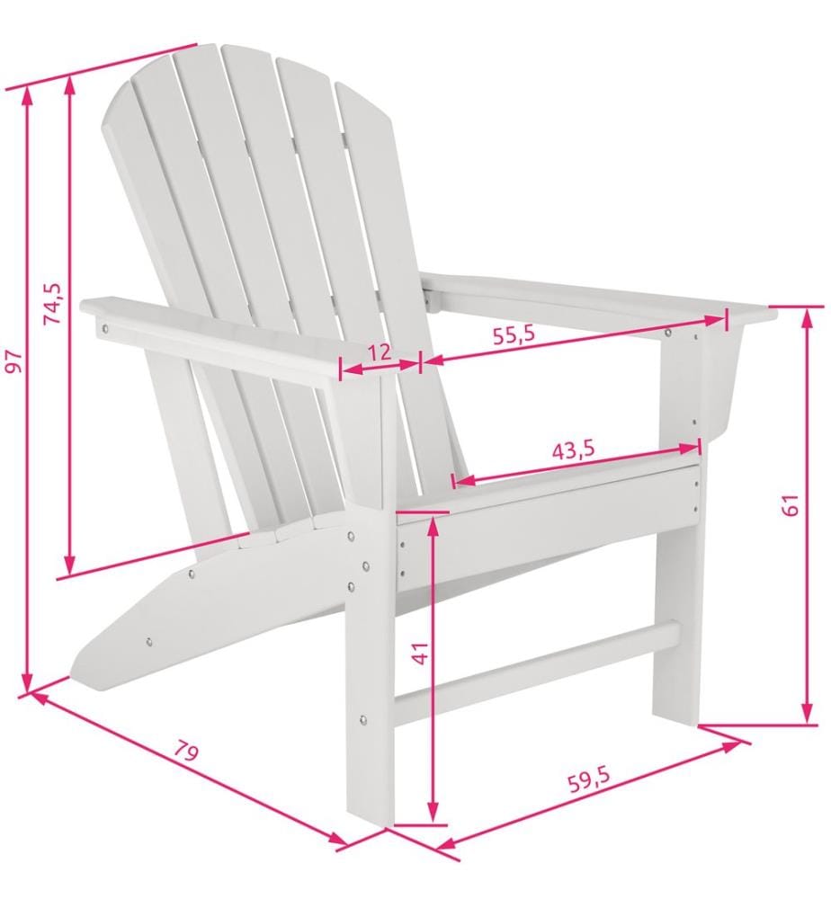 Lot de 2 chaises de jardin avec 2 repose-pieds et table - blancblanc