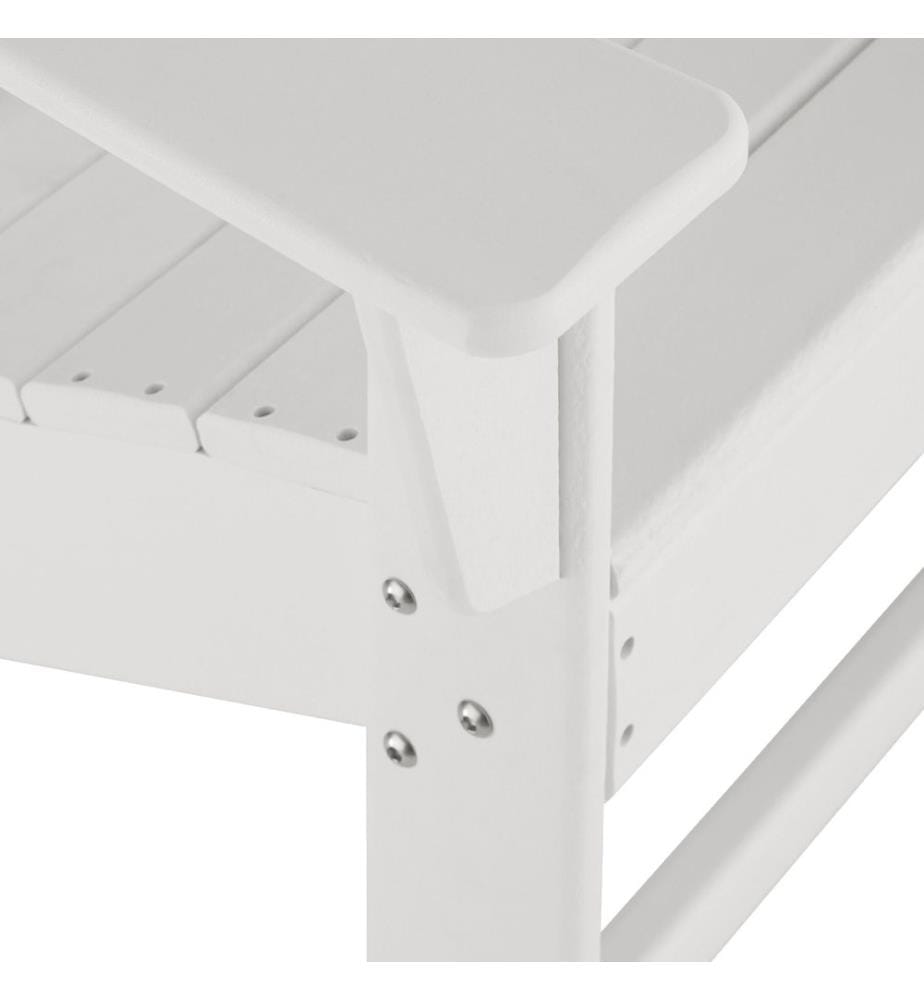 Lot de 2 chaises de jardin JANIS avec table KAMALA - blanc
