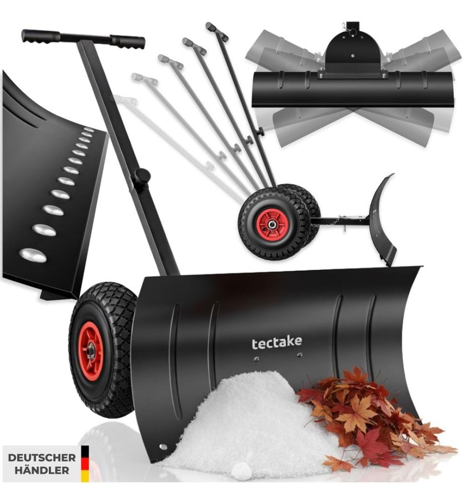 Schneeschaufel Muttler, ergonomisch, Luftreifen mit Profil - schwarzsilber