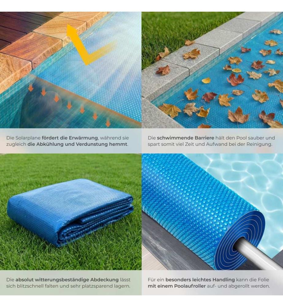 Bâche de piscine rectangulaire - 500 x 800 cm, bleu