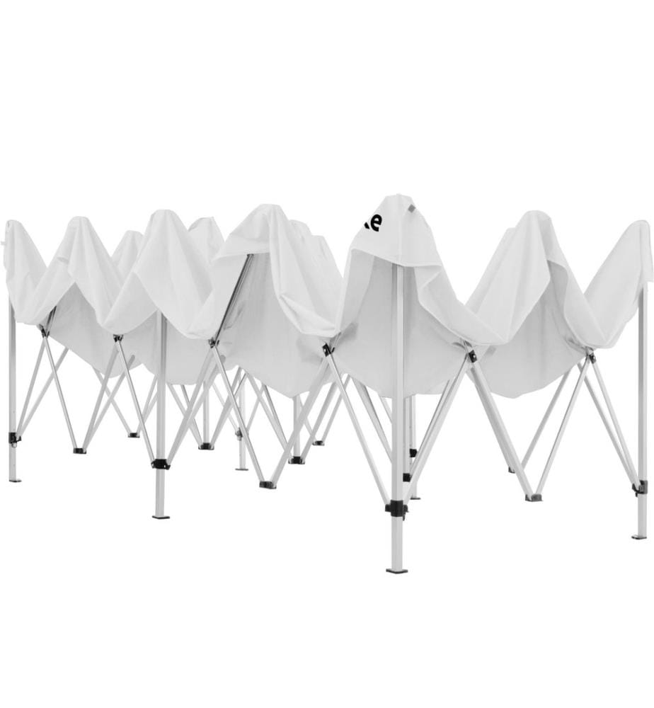 Pavillon pliable Viola 3 x 6 m, aluminium, 3 parois latérales - blanc