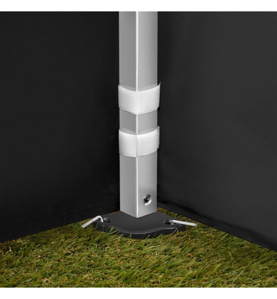 Pavillon pliable Viola 3 x 6 m, aluminium, 3 parois latérales - noir
