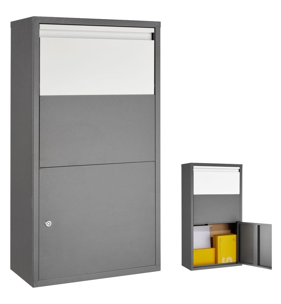 Boîte à colis Fortress avec clapet de sécurité 44 x 22 x 82 cm - gris anthracite