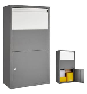 Boîte à colis Fortress avec clapet de sécurité 44 x 22 x 82 cm - gris anthracite