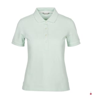 Piqué-Poloshirt mit Kontrastkragen - Faded Mint