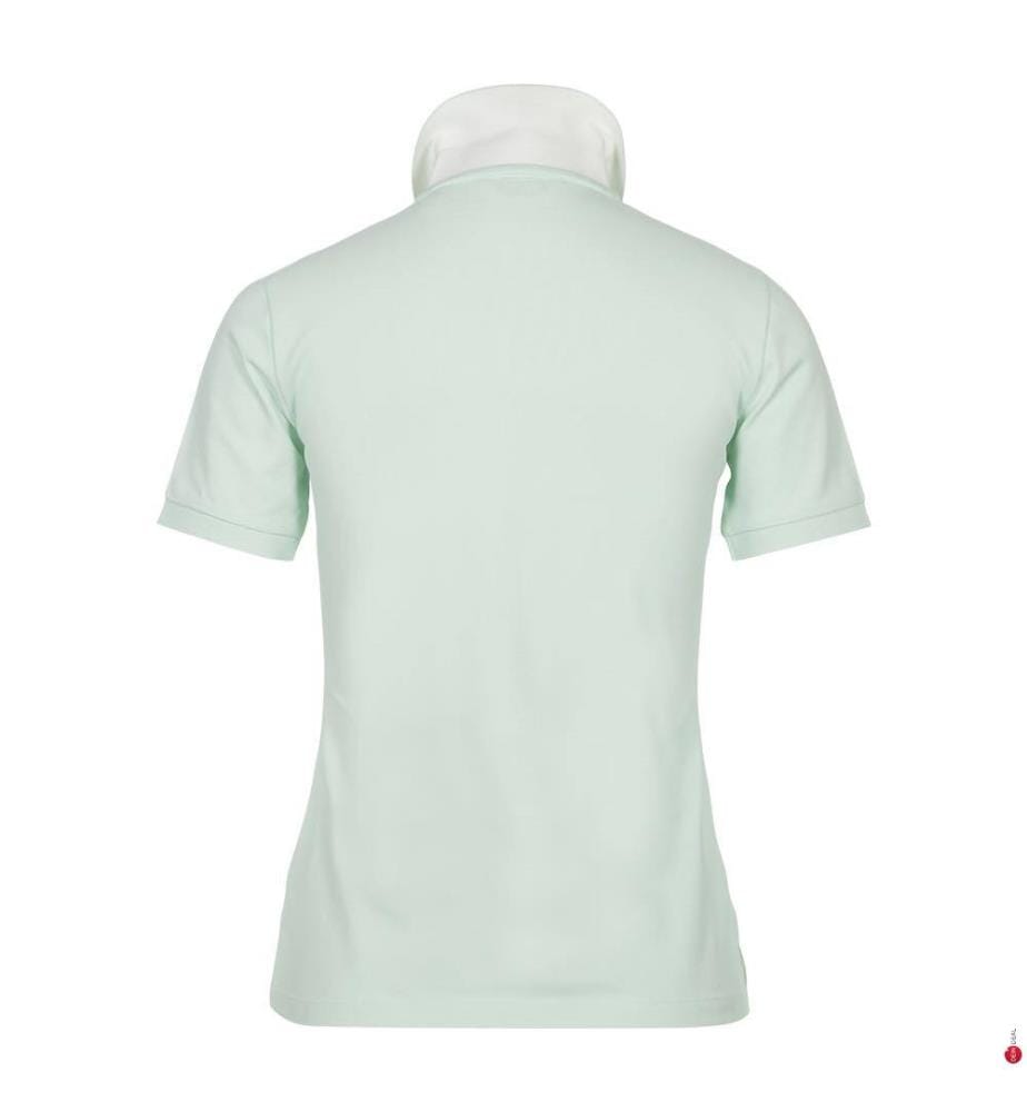 Piqué-Poloshirt mit Kontrastkragen - Faded Mint
