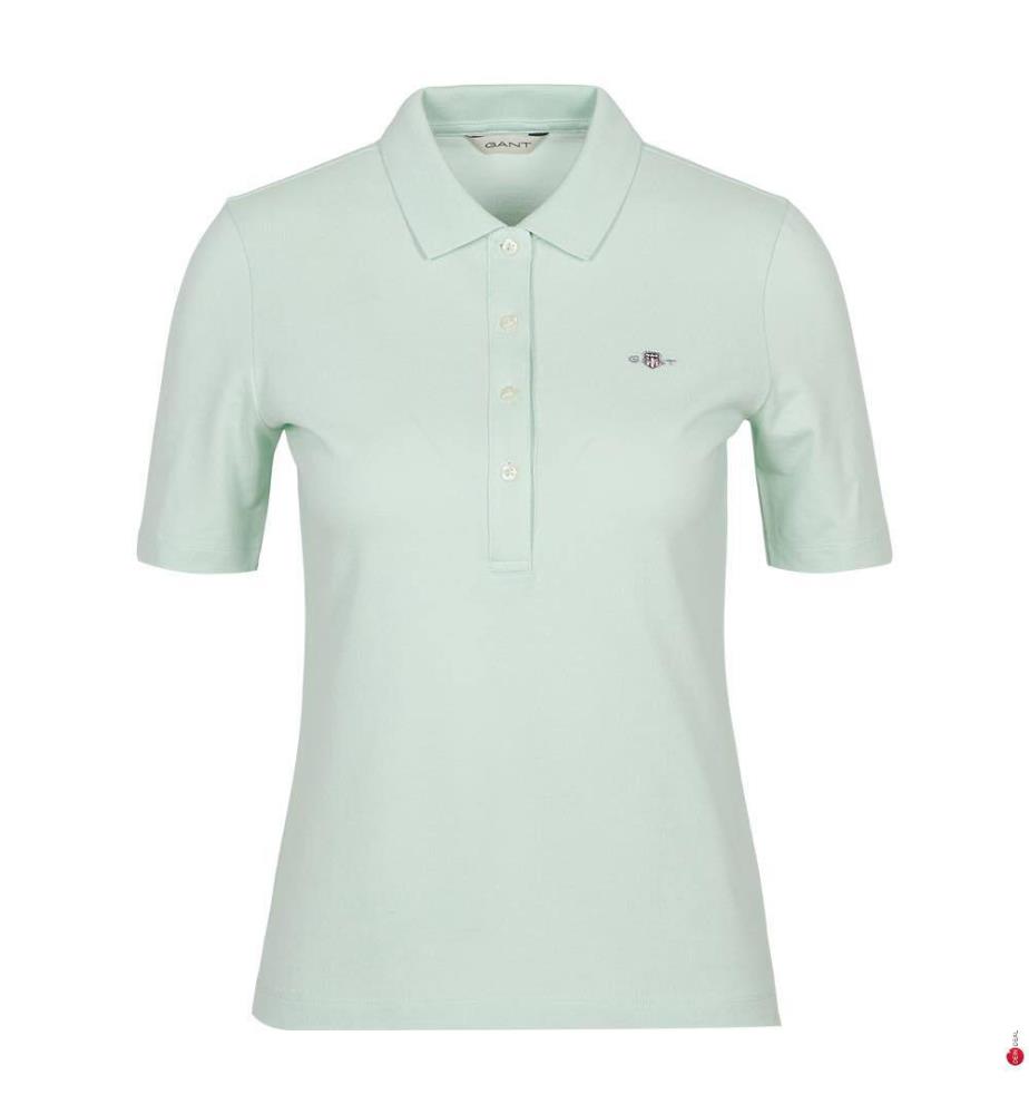 Slim Shield Piqué-Poloshirt - Faded Mint