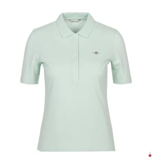 Slim Shield Piqué-Poloshirt - Faded Mint