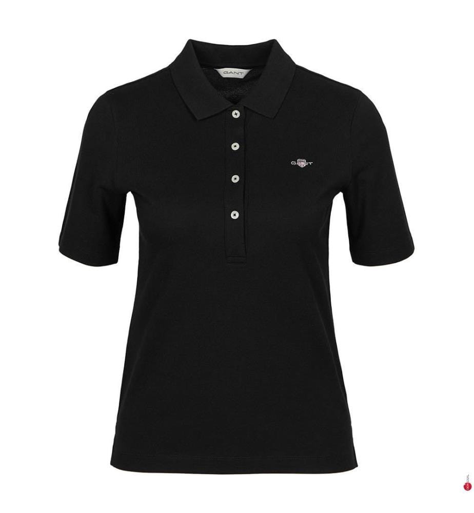 Polo en piqué Slim Shield - Noir