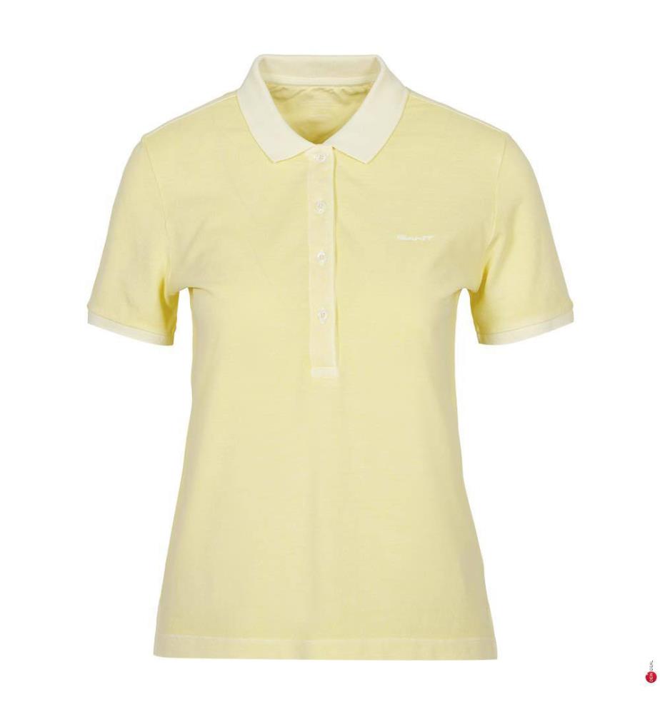 Sunfaded Piqué-Poloshirt - Dusty Light Yellow