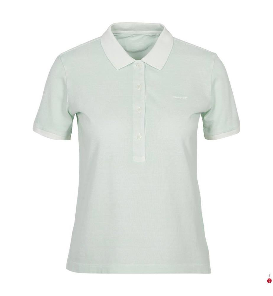 Sunfaded Piqué-Poloshirt - Faded Mint