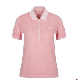 Sunfaded Piqué-Poloshirt - Geranienrosa