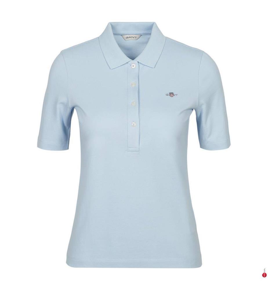 Polo Pique Slim Shield - Frisches Blau