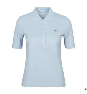 Polo Pique Slim Shield - Frisches Blau