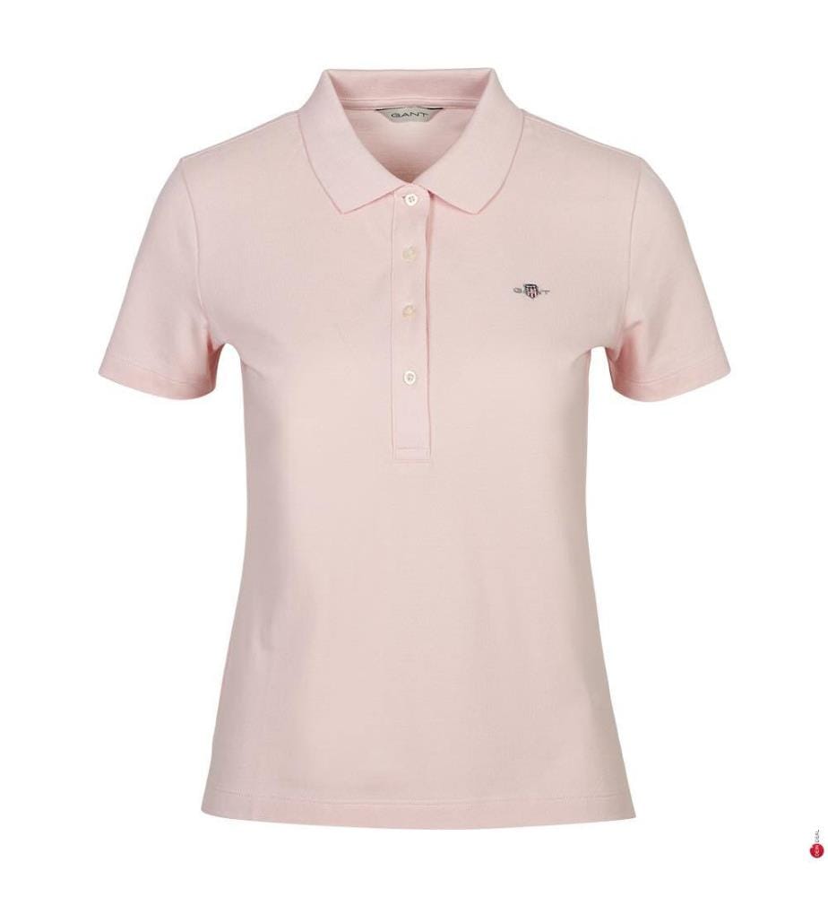 Polo Pique Slim Shield - Rose délavé