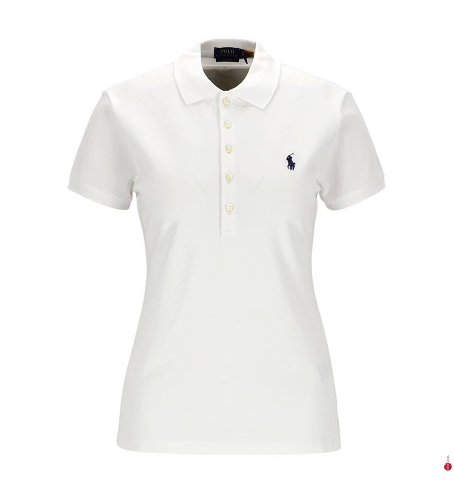 Slim-Fit-Stretch-Polo – Weiss