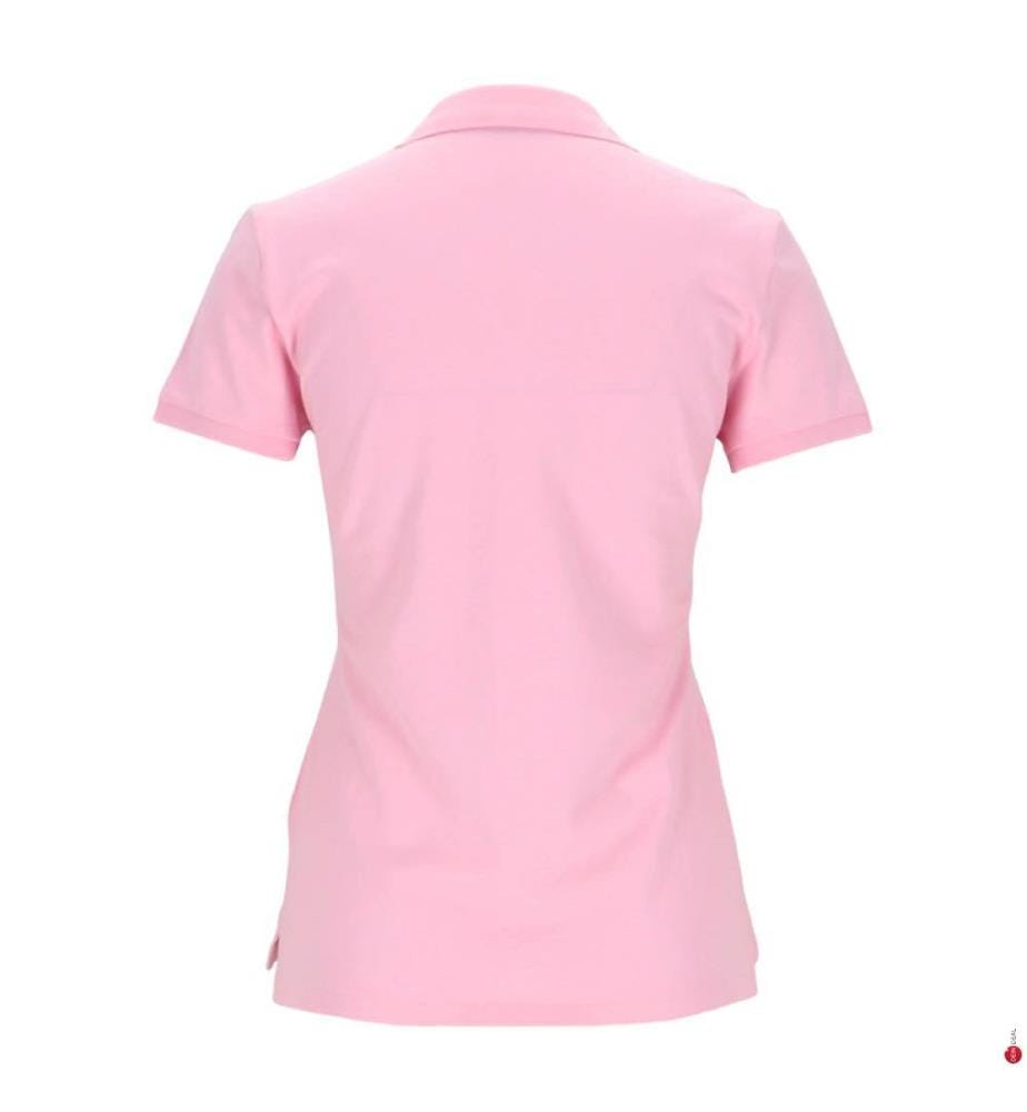 Slim-Fit-Stretch-Poloshirt – Rosa