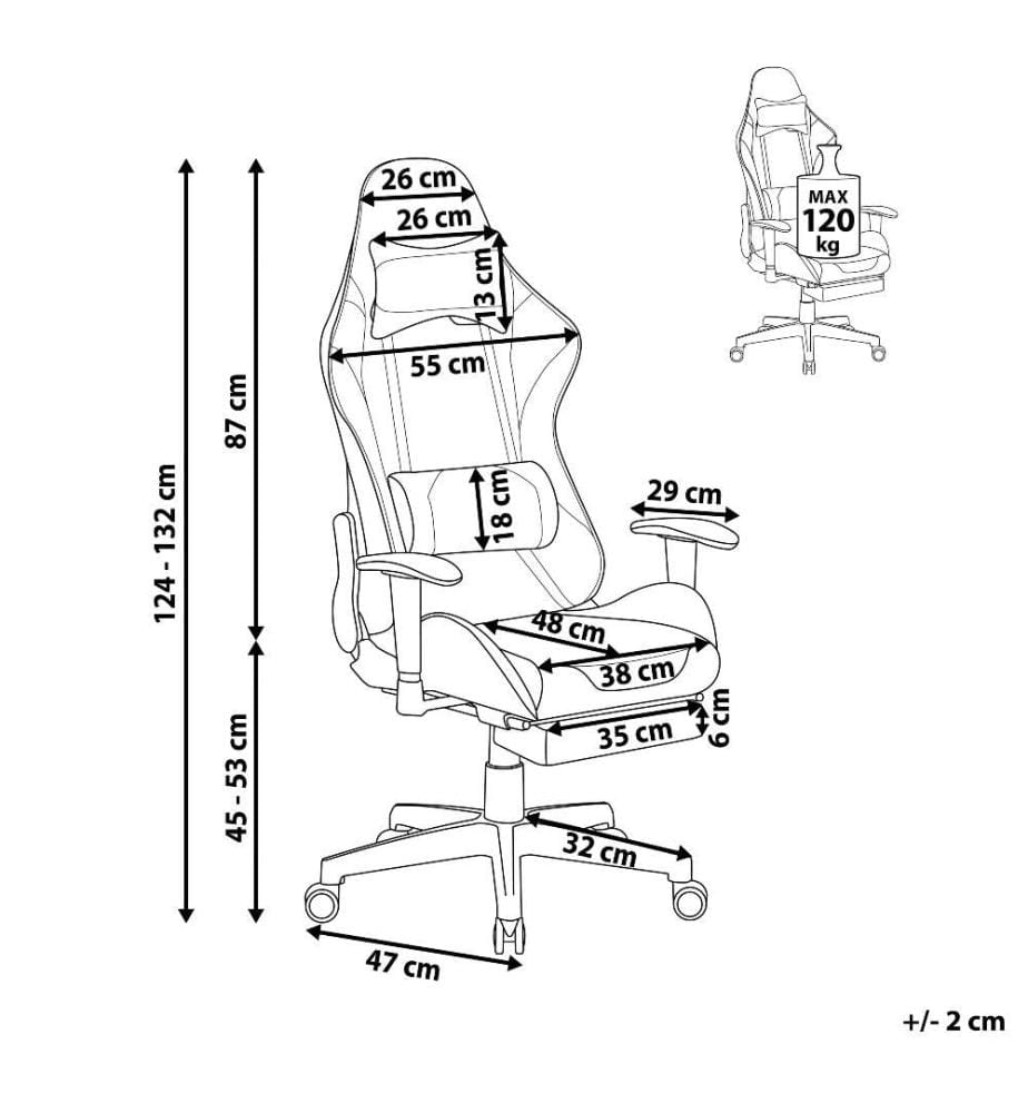 Siège de gaming VICTORY Cuir PU Noir