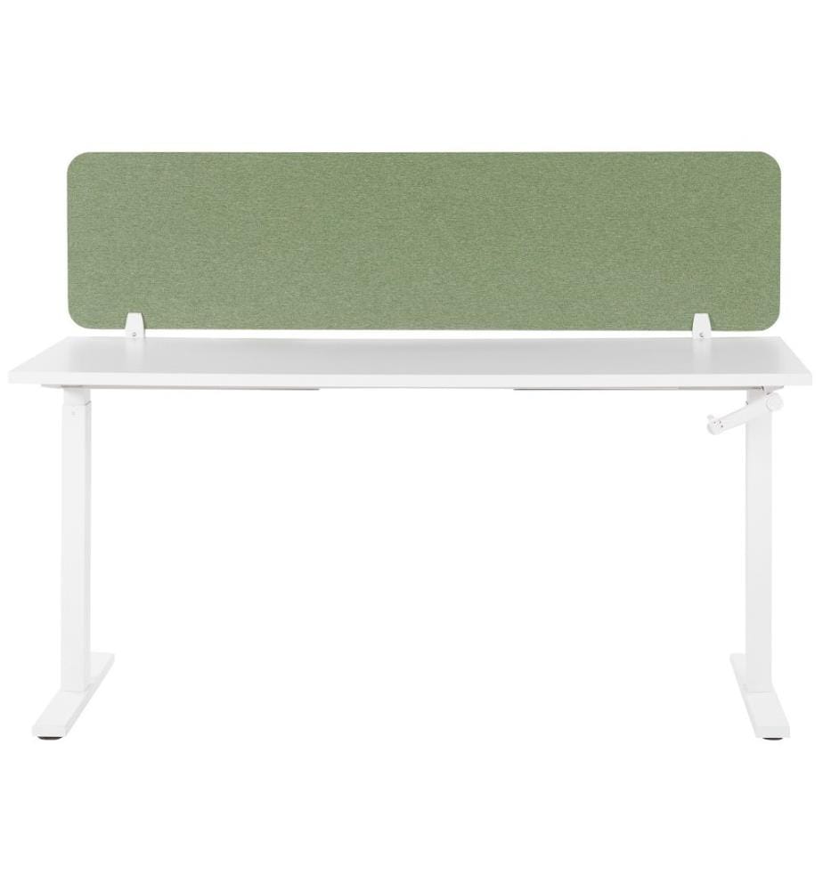 Séparateur Cloison Acoustique de Bureau et Table Vert en Polyester et Matière Synthétique 160 x 40 cm Idéal pour le Open Space
