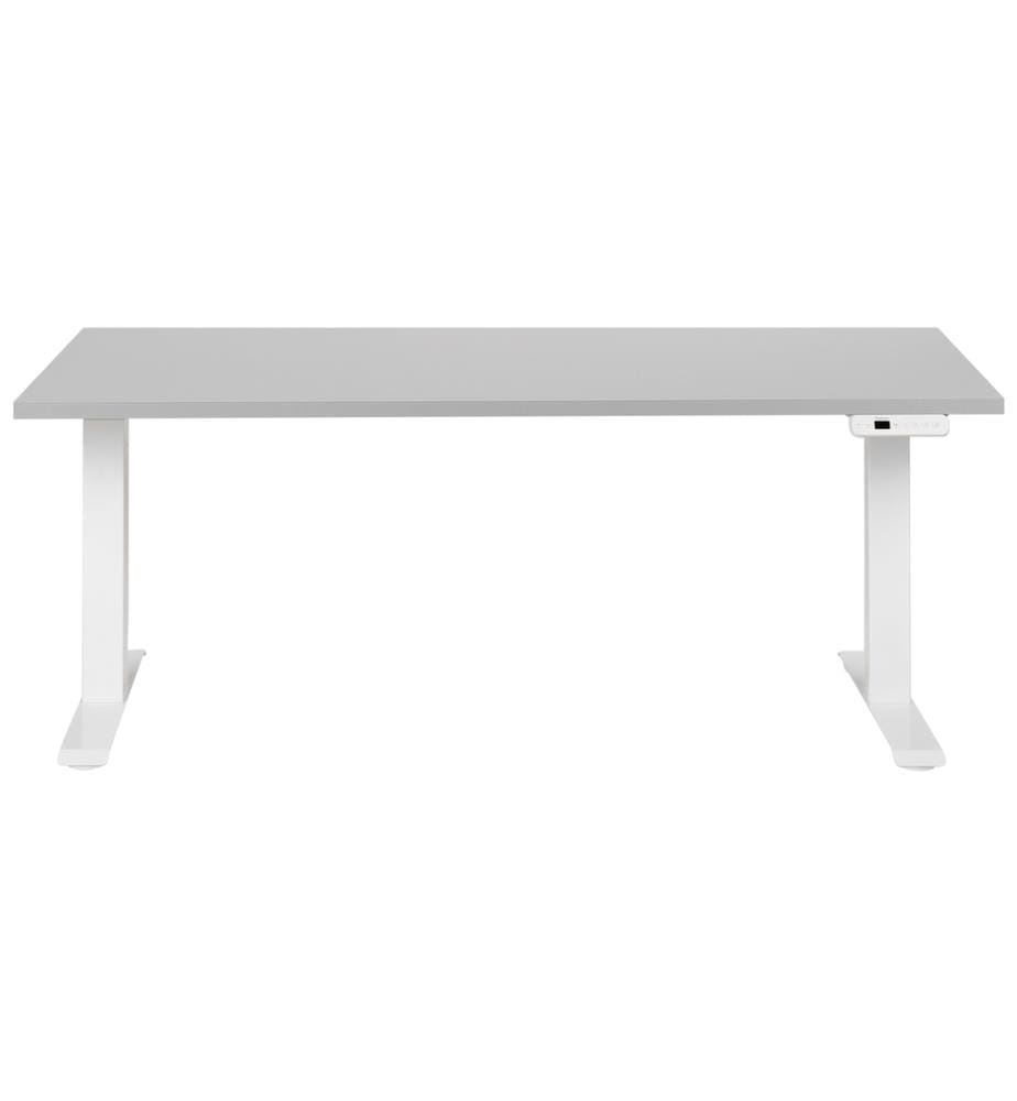 Schreibtisch elektrisch höhenverstellbar DESTINES Grau / Weiss 160 cm 72 cm