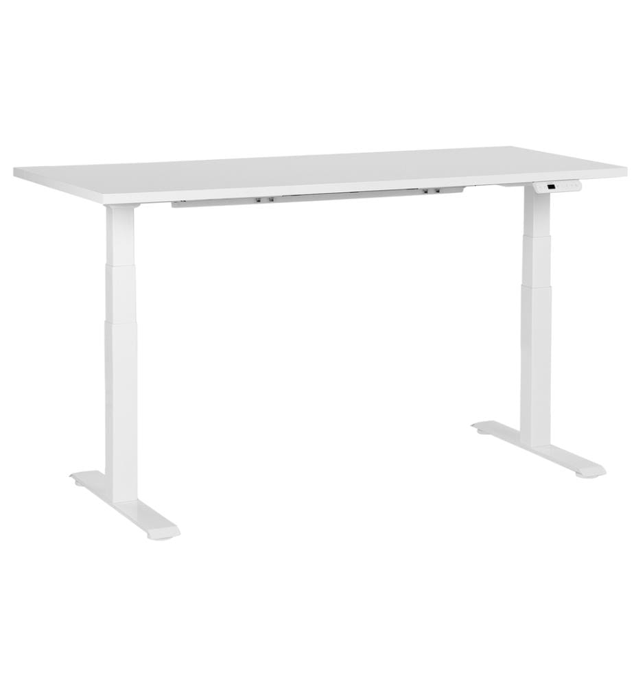 Schreibtisch elektrisch höhenverstellbar DESTINES Weiss 160 cm 72 cm