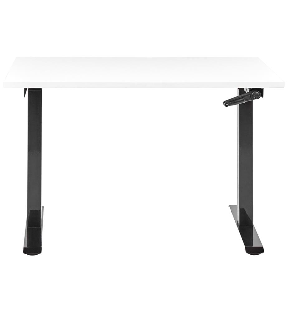 Bureau réglable en hauteur manuellement DESTINES Blanc/noir 120 cm 72 cm