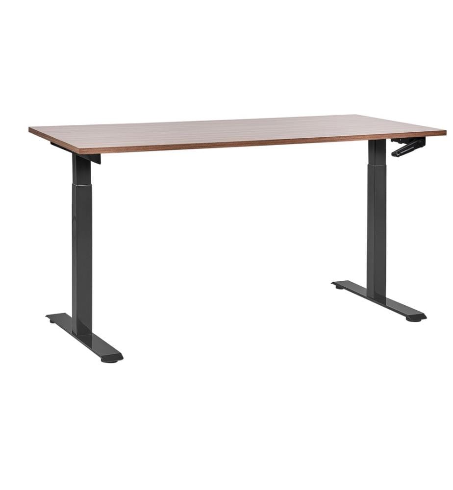 Bureau réglable en hauteur manuellement DESTINES Marron/noir 160 cm 72 cm