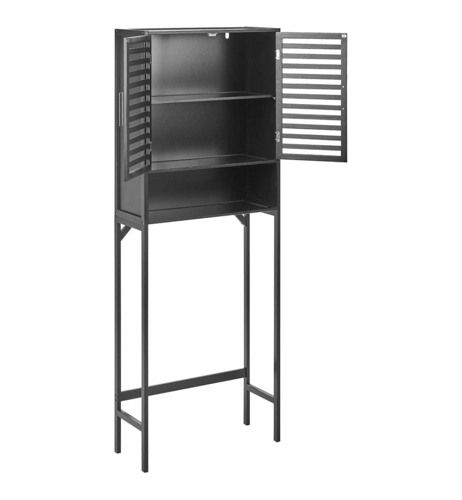 Armadietto da bagno OKARCHE Bambù 63 cm Nero