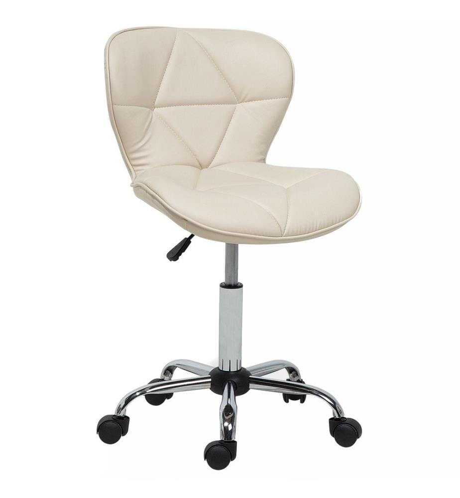 Arbeitshocker Beige aus Kunstleder mit trendy Ausstrahlung Arbeitsstuhl Elegant Modern