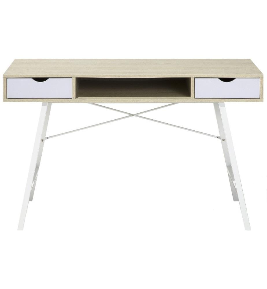 Table de bureau CLARITA Marron clair 120 cm 48 cm avec tiroirs