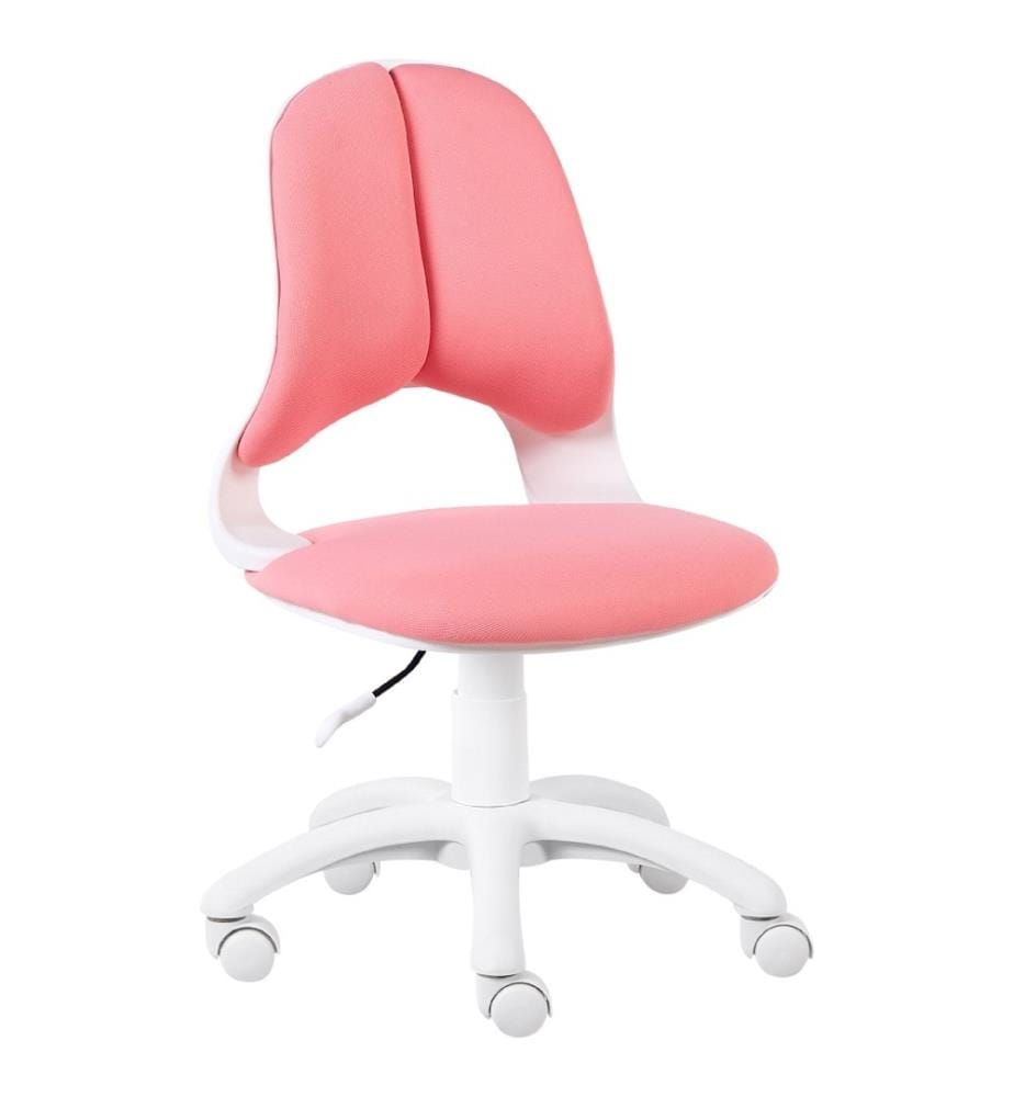 Chaise de Bureau pour Enfant Rose Rembourrée et Pivotante Hauteur Réglable Chambre et Bureau d'Enfant
