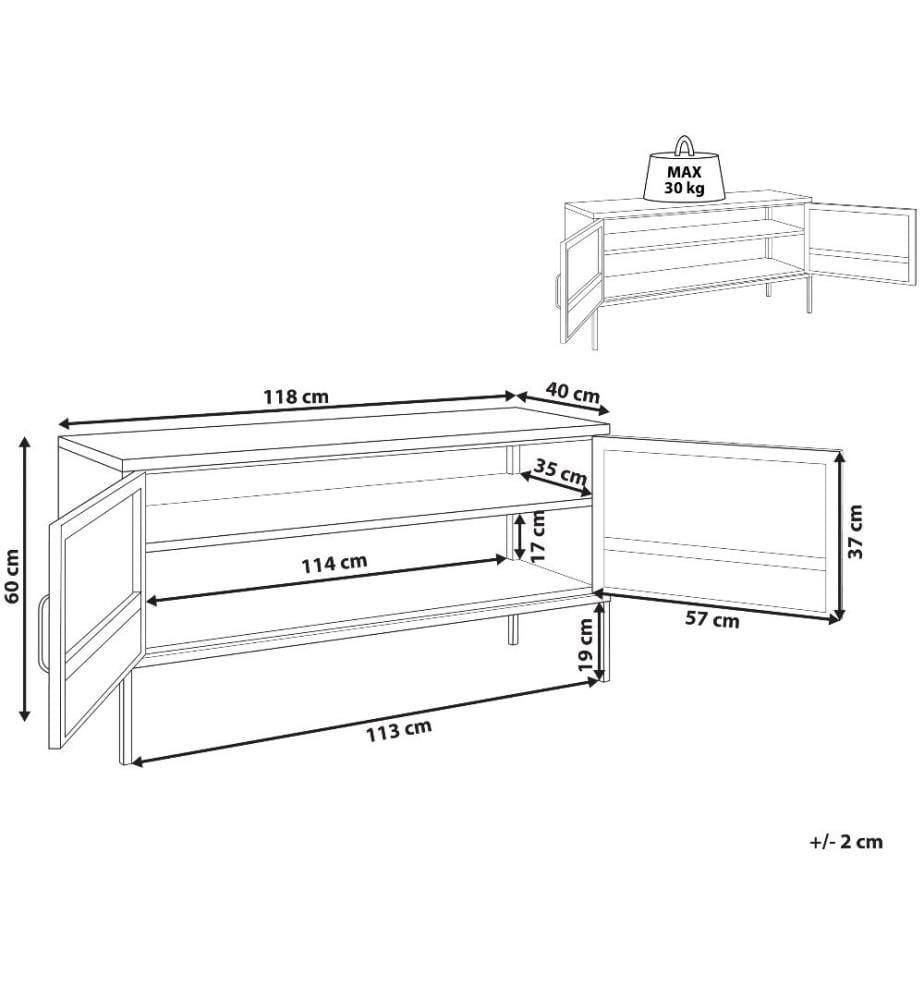 Storage Unit MORLEY Metal Black