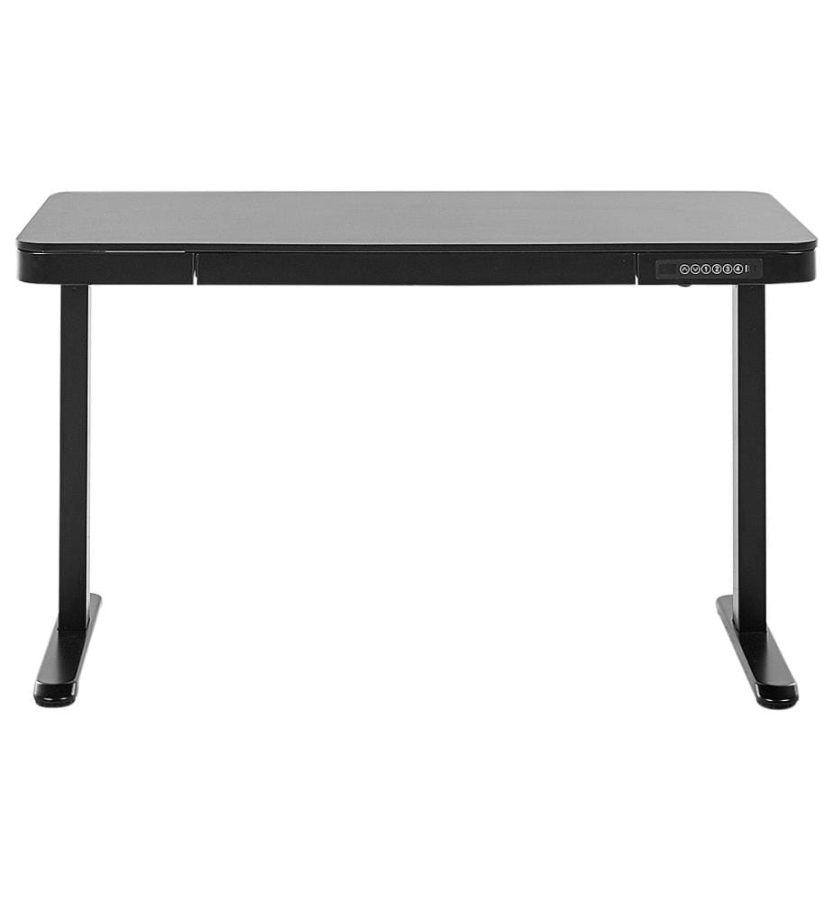 Bureau réglable en hauteur électriquement KENLY Noir 120 cm 60 cm avec port USB