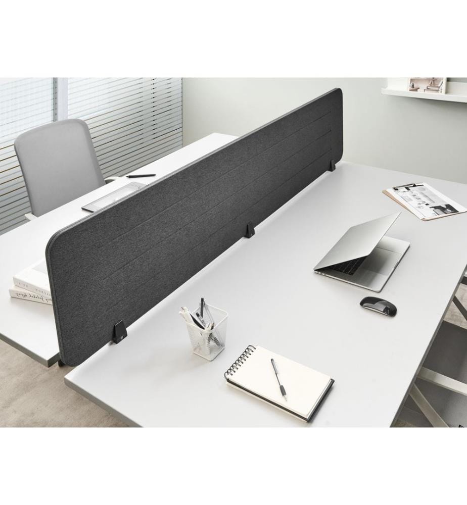 Divisorio da scrivania ZIGGY 180 x 40 cm Grigio scuro