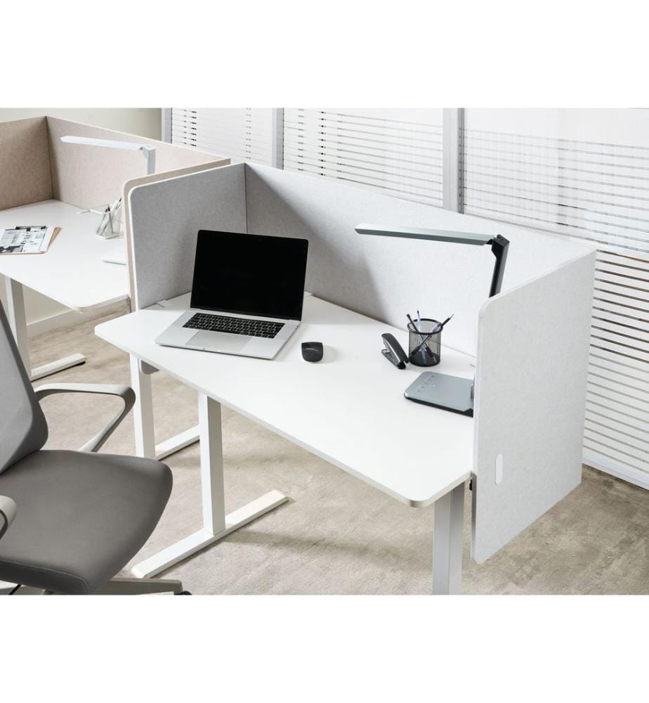 Cloison amovible de bureau SOLOA 210 x 61 cm Blanc cassé