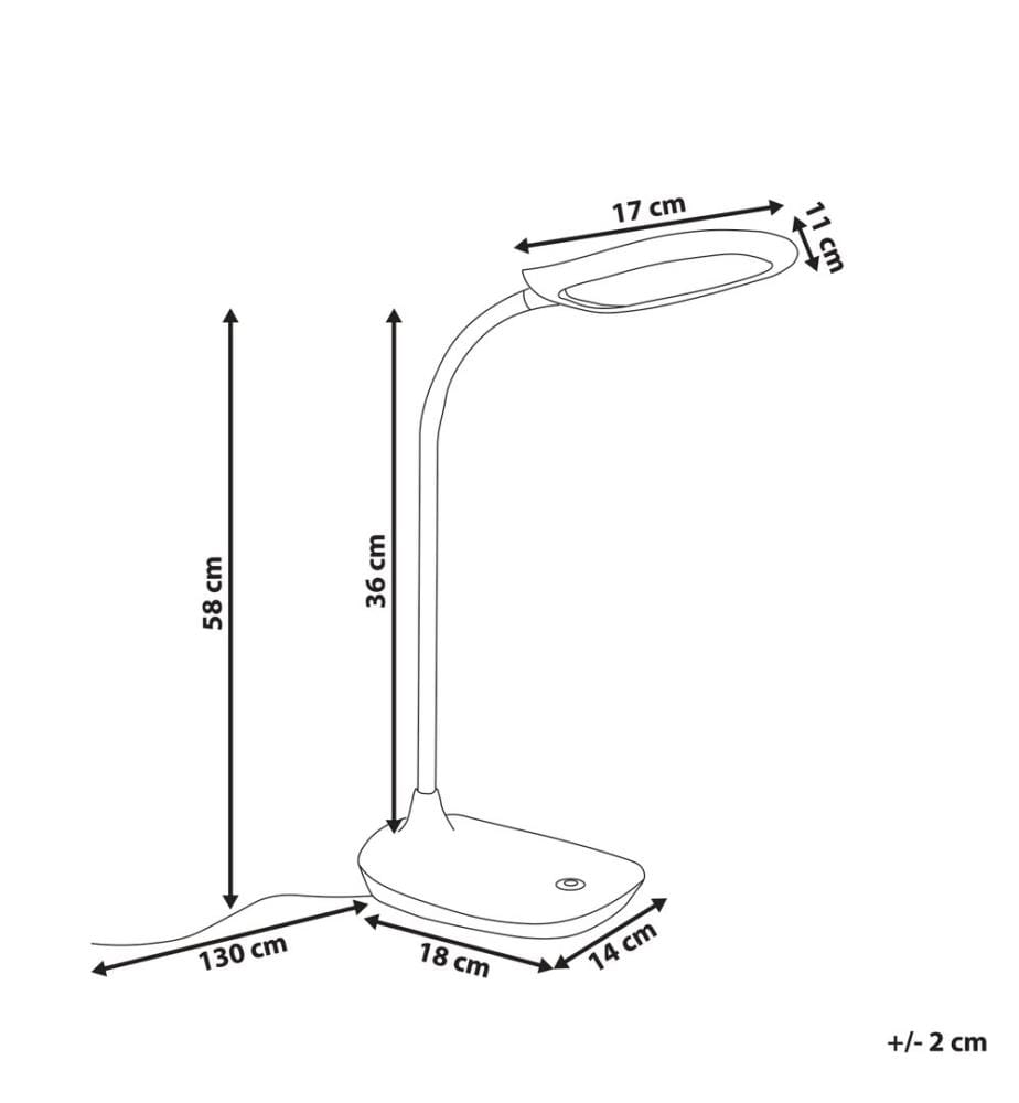 Lampada da scrivania a LED HYDRA con dimmer Nero