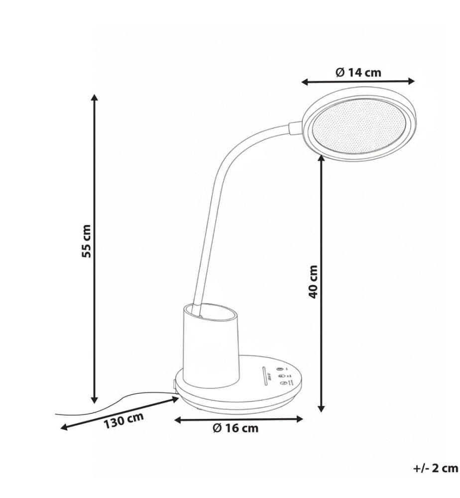 Lampe de bureau LED VELA Avec variateur Blanc