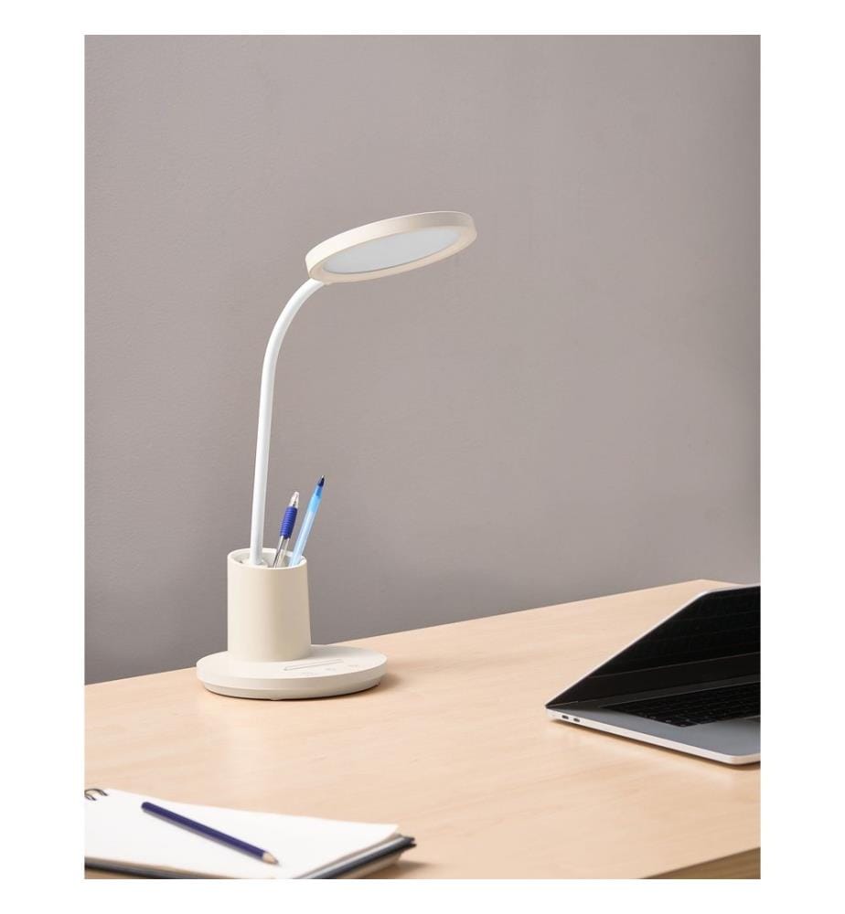 LED Schreibtischlampe VELA mit Dimmer Hellbeige