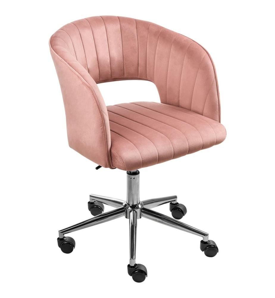 Chaise de bureau KATONAH Velours Rose